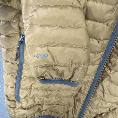 Eddie Bauer EB700 Down Puffer Jacket Mens M Gold Packable Oversized Lightweight - Picture 5 of 12
