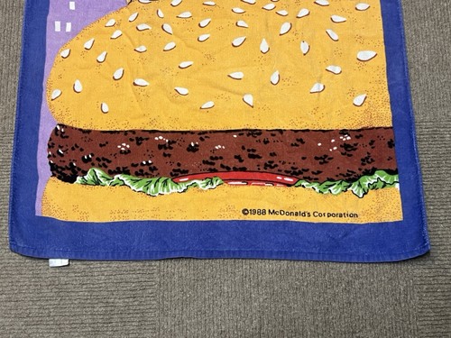Vintage 1988 McDonalds Mac Tonight Burger Piano Beach Towel 29"x58" Renaissance - Picture 4 of 13