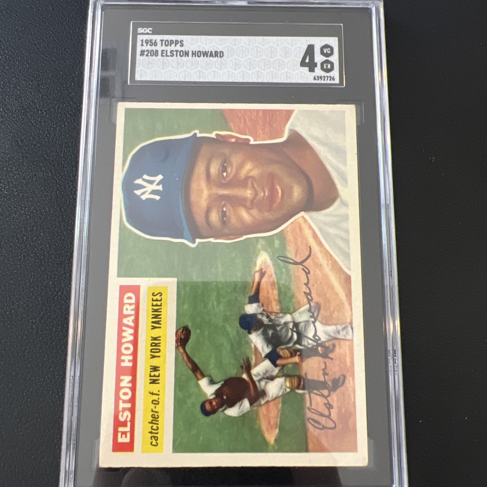 1956 Topps Baseball #208 Elston Howard SGC 4