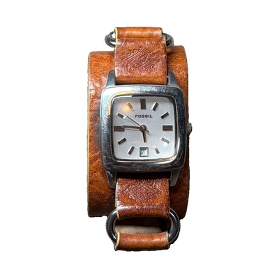 Fossil Leather Square Wristwatches for sale | eBay display picture 1