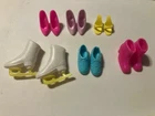 Vintage 1980's Barbie & other Fashion Doll Accessories Lot Shoes, Skates 6 Pairs