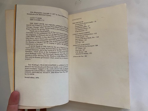 Film Biographies Stan Brakhage rare US paperback 1977 experimental film studies - Picture 7 of 7