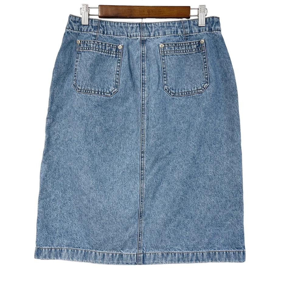 Falda Denim Covington Mujer Talla 10 Línea A Hippie Retro Años 70 Estilo Bohemio Foto 2 de 4