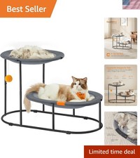 Multi-Cat Elevated Hammock Bed - Removable Mesh and Steel Frame for Durability