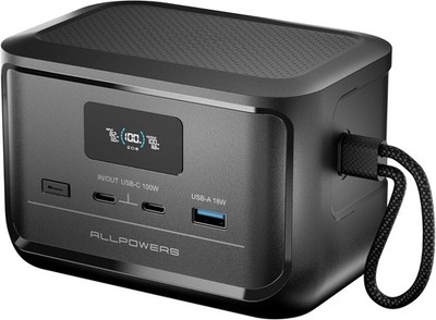 Powerstation ALLPOWERS P100 99Wh PD 100W tragbare Powerbank für Reise Camping