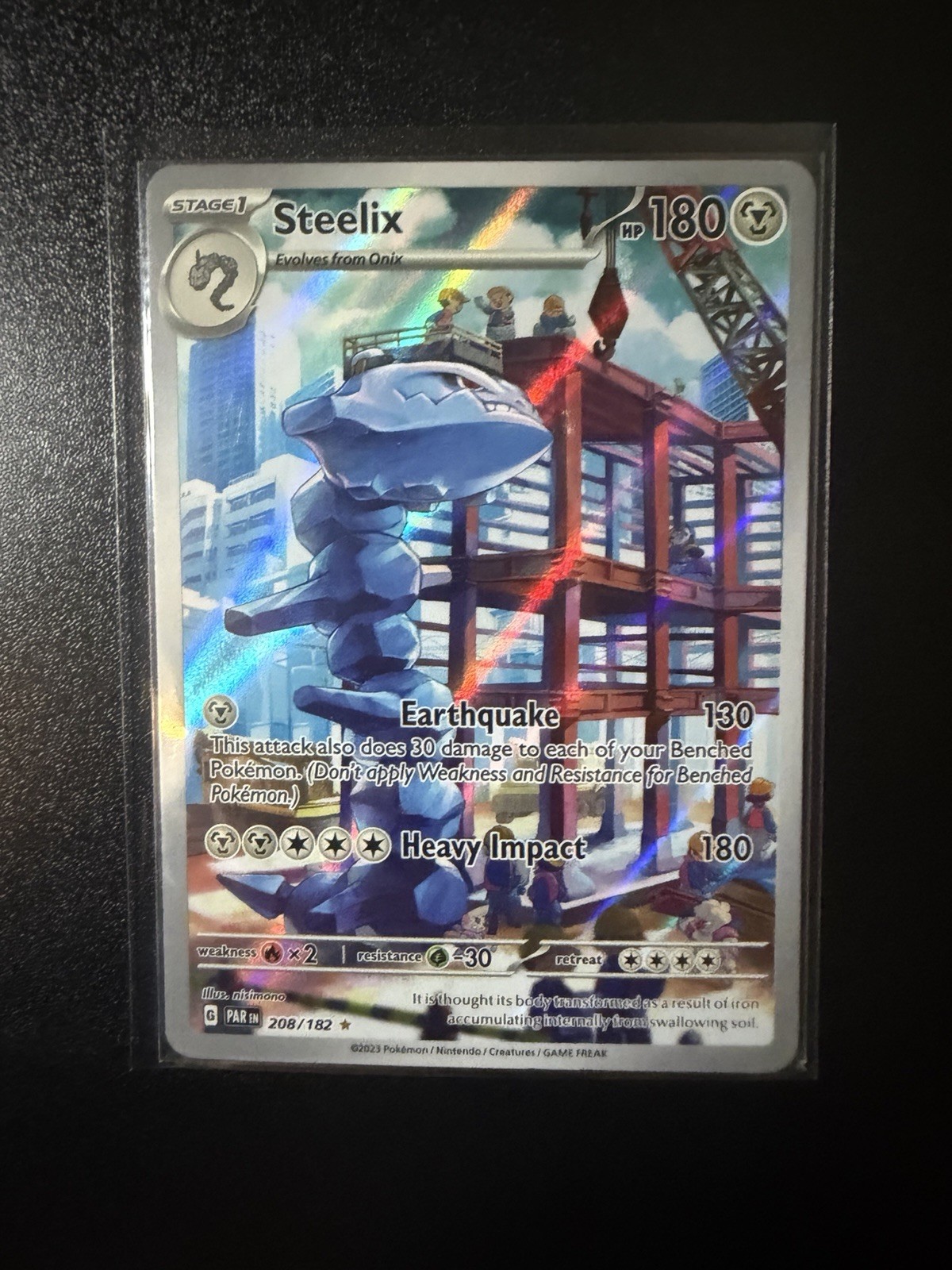 Pokémon TCG SV Paradox Rift Steelix IR 208/182 - NM Pack Fresh