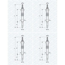 4x MAGNETI MARELLI GLÜHKERZEN 062900068304 passend für 4-ZYLINDER TOYOTA 4 LAND