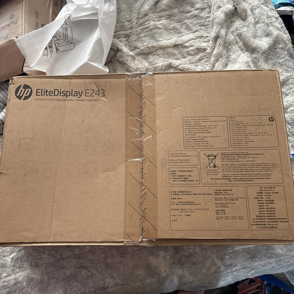 HP E243 Monitor 24" Full HD IPS LED Display HDMI DP USB - Image 3 of 4