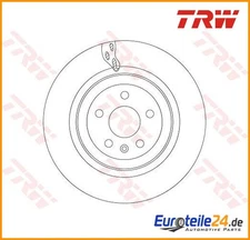 2pcs Brake Disc TRW DF6702S for Tesla Model S