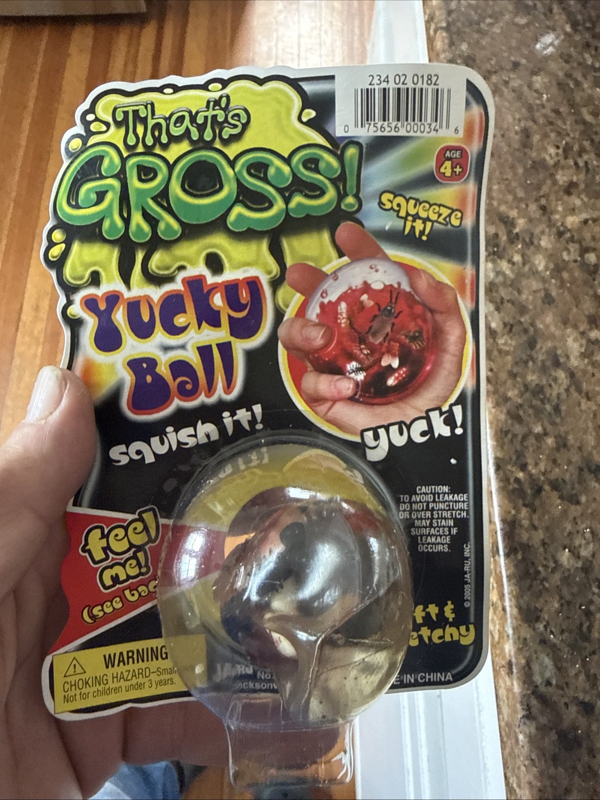 2005 JA-RU Thats Gross Yucky Ball gag gift squishy stress toy fake bugs vtg new