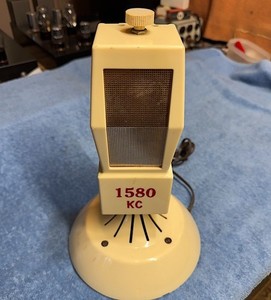 1 Vintage 1950s Mike tube plastic Radio Microphone advertising promotion 1580 AM