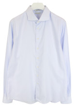 SUITSUPPLY Try On Extra Slim Fit Formal Shirt Men's 46L / 18L Pinstriped