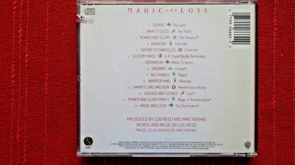 LOU REED - Magic And Loss (1992) * CD * Art Rock, Psychedelic, Folk, Garage - Bild 2 von 2