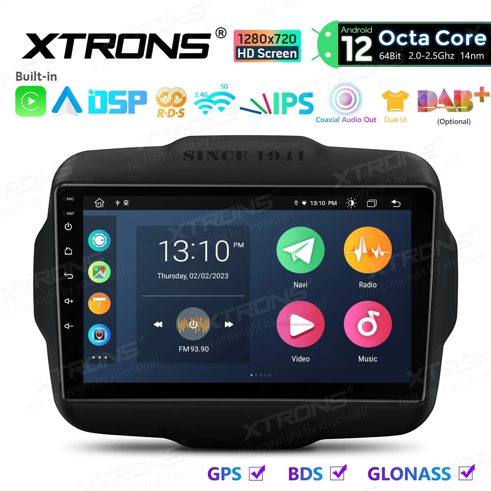 AUTORADIO ANDROID 12 JEEP RENEGADE 9" POLLICI WIFI NAVIGATORE COMANDI AL VOLANTE - Immagine 2 di 4