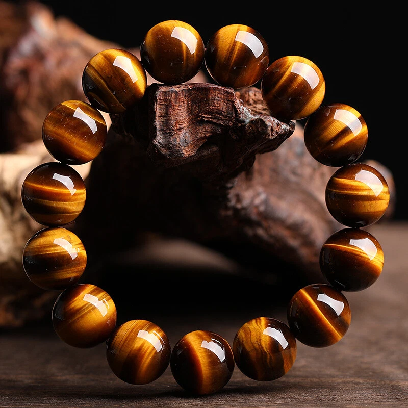 Fashion Tiger Eye Beads 6/8/10/12mm Natural Stone Bracelet for Women Men Jewelry - Image 2 of 4