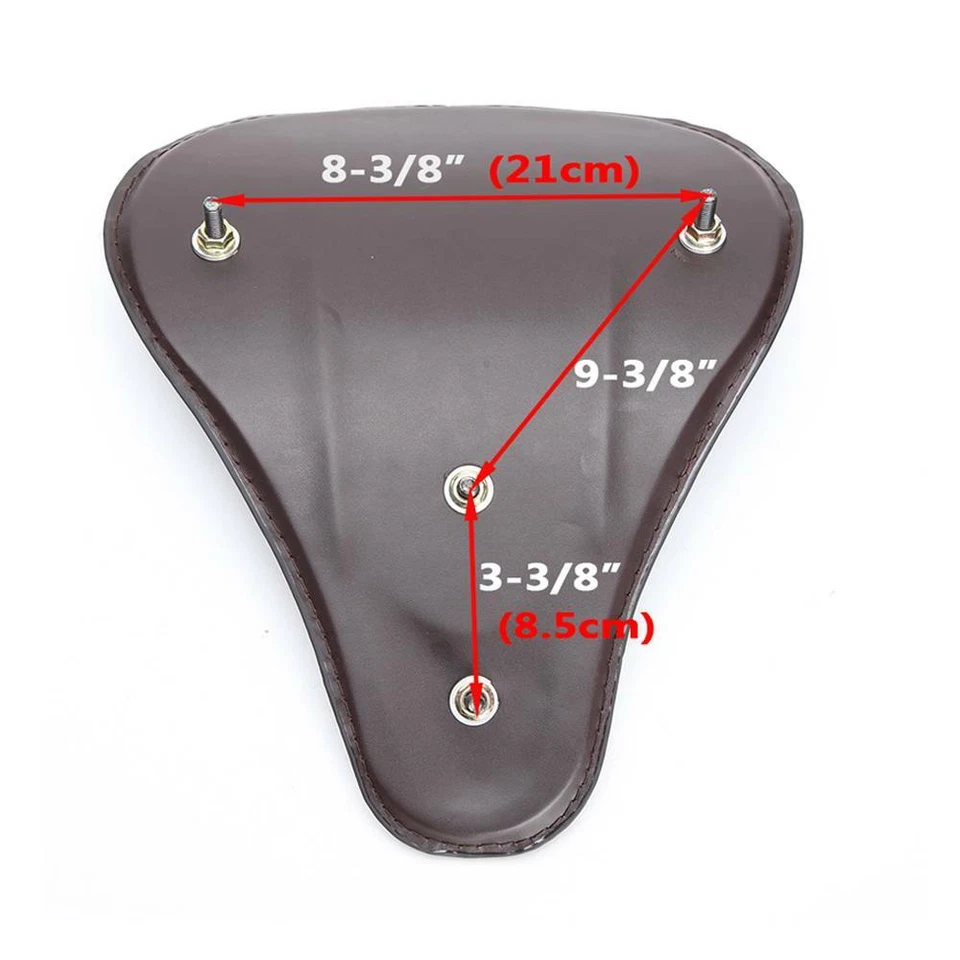 Asiento individual Bobber Alligator personalizado de 3" con resortes para Yamaha V-Star 650 950 1100 1300 Foto 2 de 4