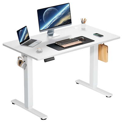 HOMEFLA Electric Standing Desk, Height Adjustable Ergonomic Desk with Memory
