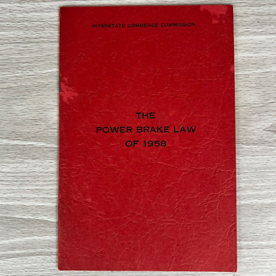 Vtg Train Booklet 1958 Power Brake Law Rules Standards Instructions Maintenance