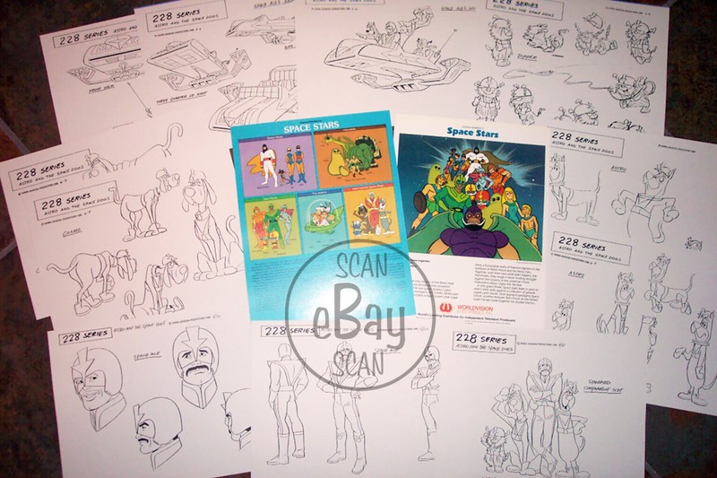 ASTRO & SPACE MUTT SPACE STARS ANIMATORS MODEL SHEETS HANNA BARBERA Art Guide