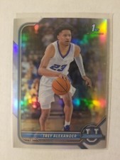 2022 Bowman University Shimmer Refractor Basketball Card #14 Trey Alexander (RC)