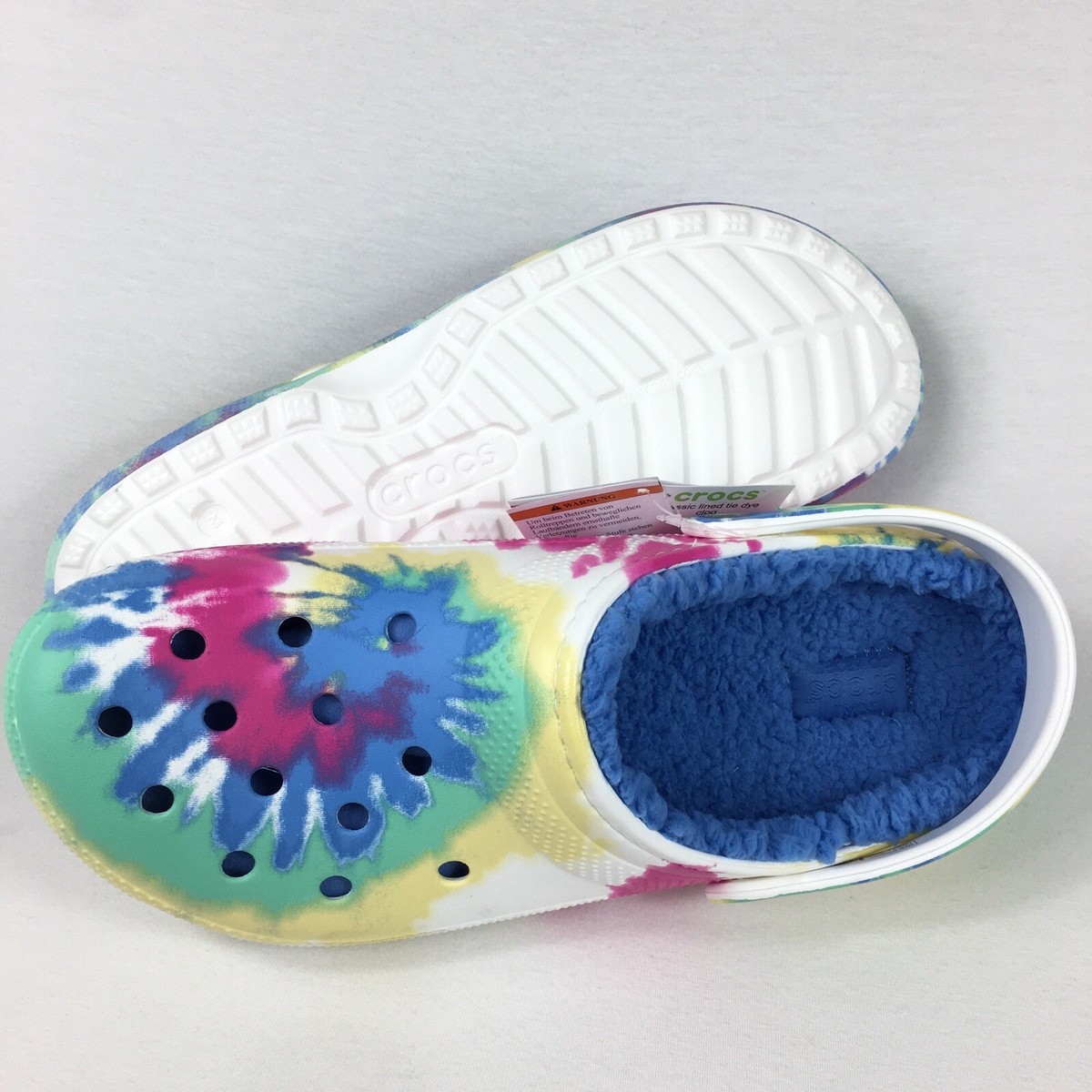 Men’s crocs spray dye clog size 13 Crocs - Brandclub - Crocs Classic Lined Tie-Dye Clog Black  main image 2