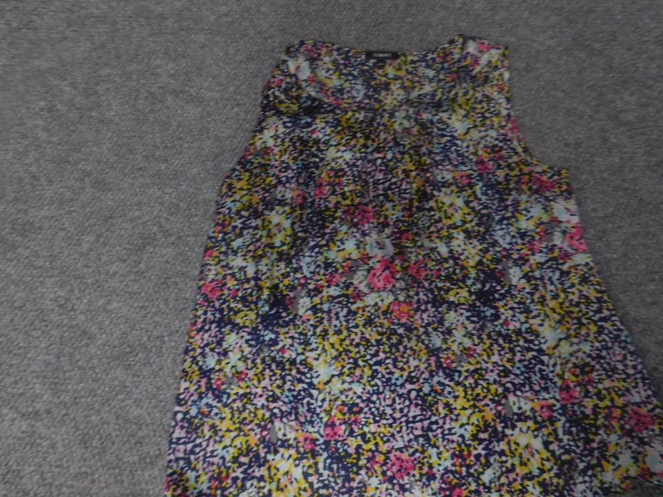 Elementz Womens Blouse Large blue pullover colorful - Image 3 of 4