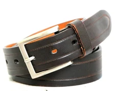 CARTONI South Africa BROWN GENUINE LEATHER CASUAL 1.25"W DRESS MEN'S BELT 36 (T9