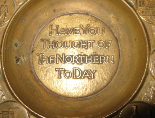 1936 Northern Assurance Brass Trinket Dish Plate Firemen Fire fighting Equipment - Picture 2 of 7