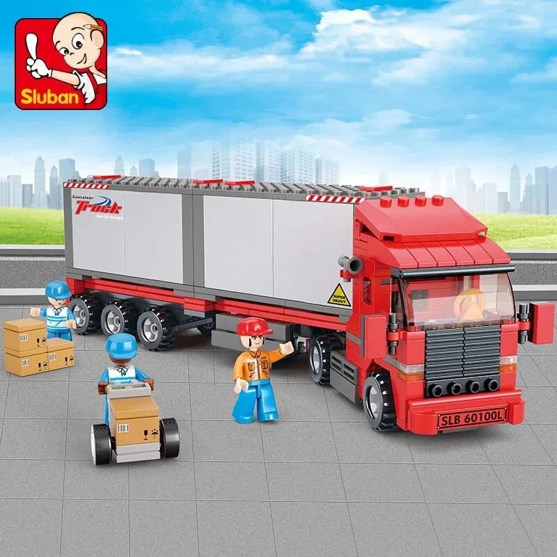 345PCS City Double Container Freight Car Building Blocks Transport Truck Bricks - Image 2 of 4