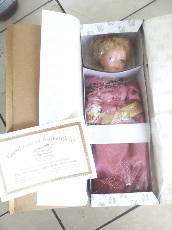 Heritage Signature Collection PORCELAIN 2000 MILLENNIUM 16" Doll Crystal 
