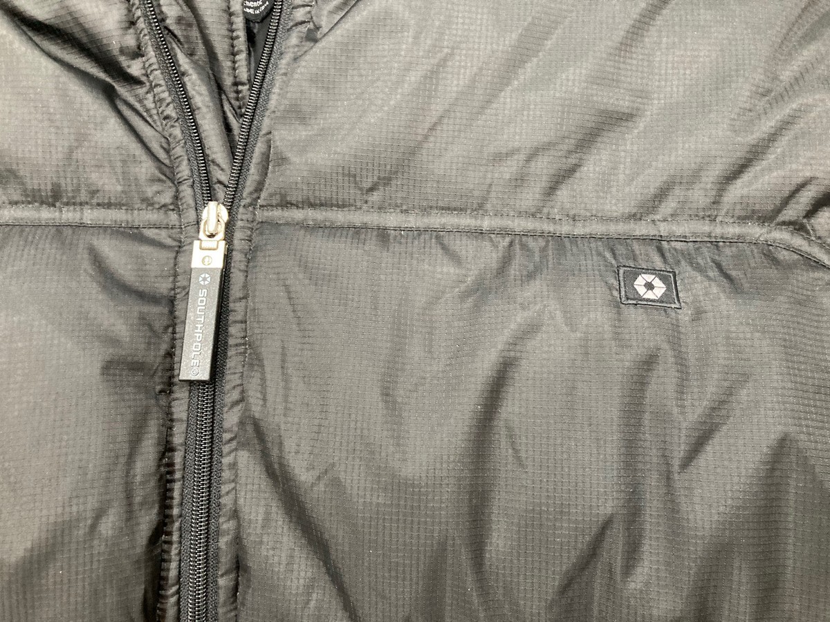 VTG Southpole Puffer Jacket Coat Mens XL Black Down Insulated RN 