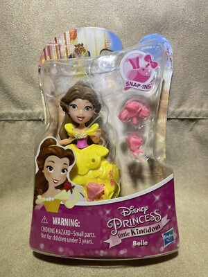 NEW Disney Princess Little Kingdom BELLE Snap-ins 4” Figure Doll