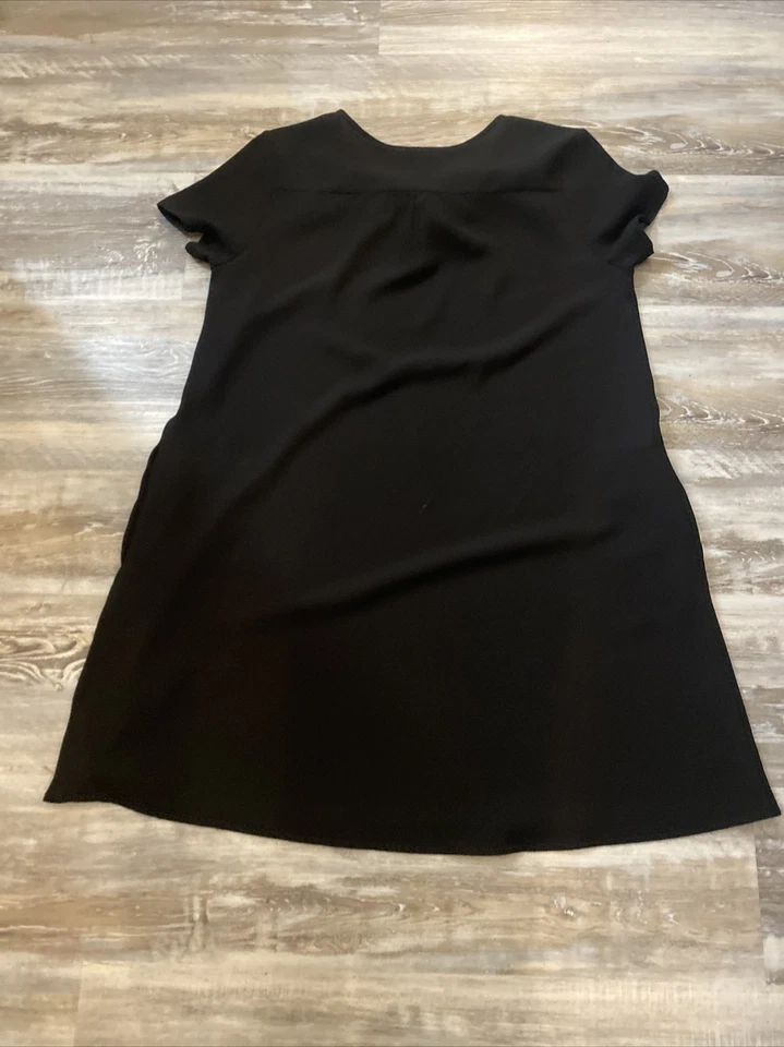 Blusa LUSH Cuello en V Manga Corta Negra Poliéster Top Mujer Talla S Hasta la Rodilla Foto 4 de 4