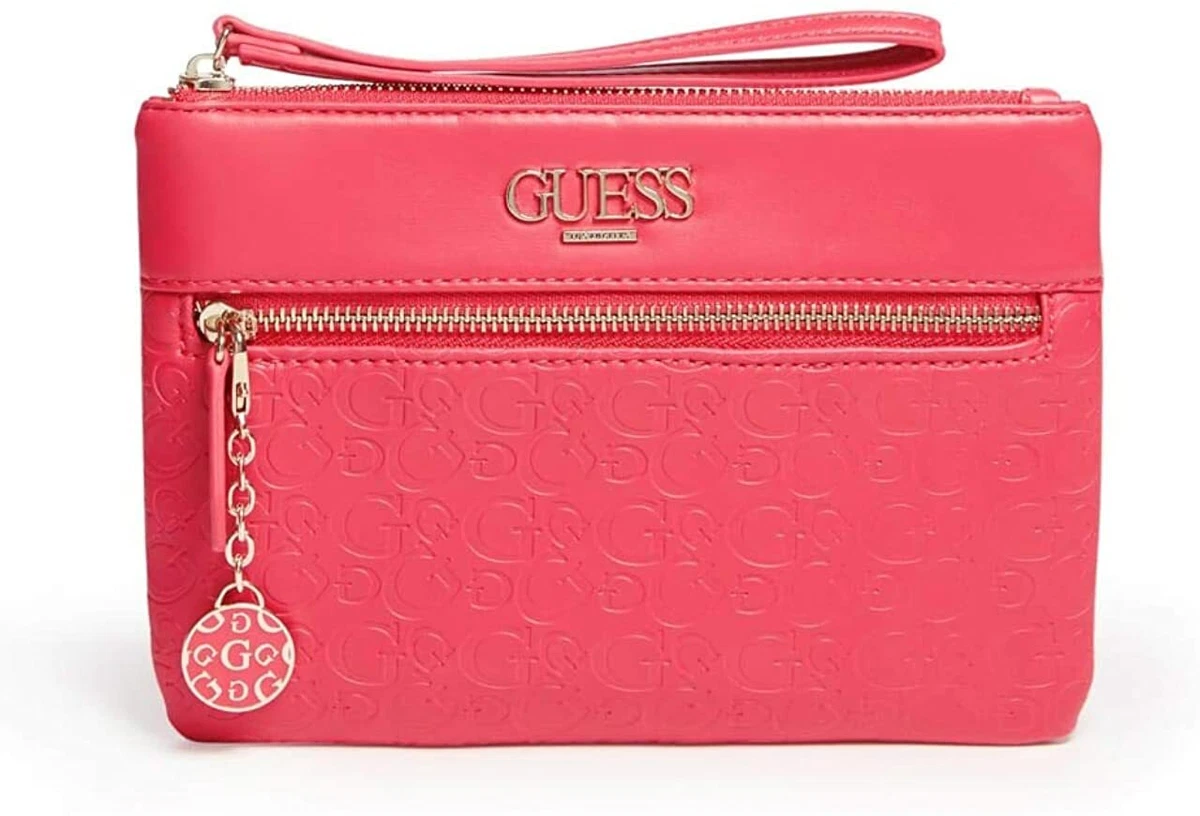 Guess red clutch best sale bag