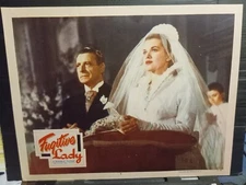 Lobby Card 1951 FUGITIVE LADY Janis Paige Eduardo Ciannelli happy wedding murder
