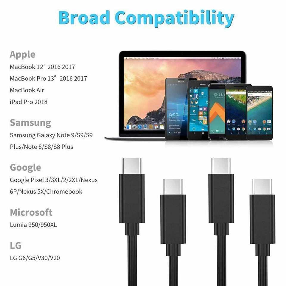 USB 3.1 Type-C Male to USB C Male Sync PD Charging Cable Type C for NoteBook PC - Image 2 of 4