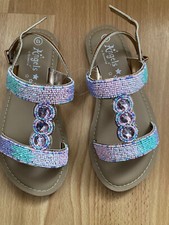 Image of BNWT Angels By Accessorize Girls Pink Beaded Sandals Very Pretty indeed! UK 13