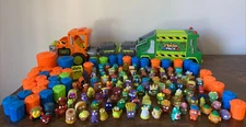 The Trash Pack Lot of 104 Figures Wheelie 40 Trash Cans Truck Street Sweeper