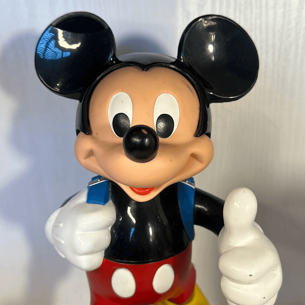 Vintage Walt Disney 1986 Tyco Mickey Mouse Figure Hiking Telephone