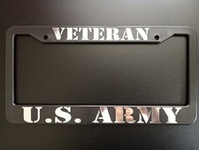 U.s. Army Veteran Car License Plate Frame Black Plastic Vehicle Accessories Part U.s. Army Veteran Car License Plate Frame Black Plastic Vehicle Accessories Part
