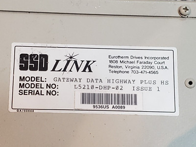 Parker / SSD / Eurotherm L5210-DHP-02 DH+ Data Highway Plus Gateway