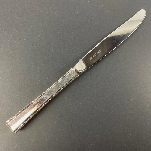 Vintage 1962 Lunt Madrigal Sterling Silver 9” Hollow Handle Knife No Monogram
