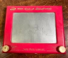 Vintage Etch A Sketch No. 505 Ohio Art Company Hot Pink Frame Works