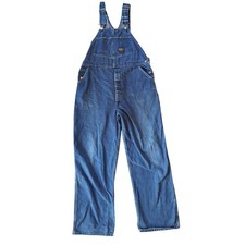 Osh Kosh Vintage Adult Overalls Union Made USA Vestbak Bib Engineer Denim 40x32