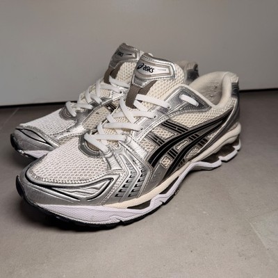 Asics Gel-Kayano 14 Shoes Mens 10 Cream White Silver Run Mesh Y2K 1201A019 Read