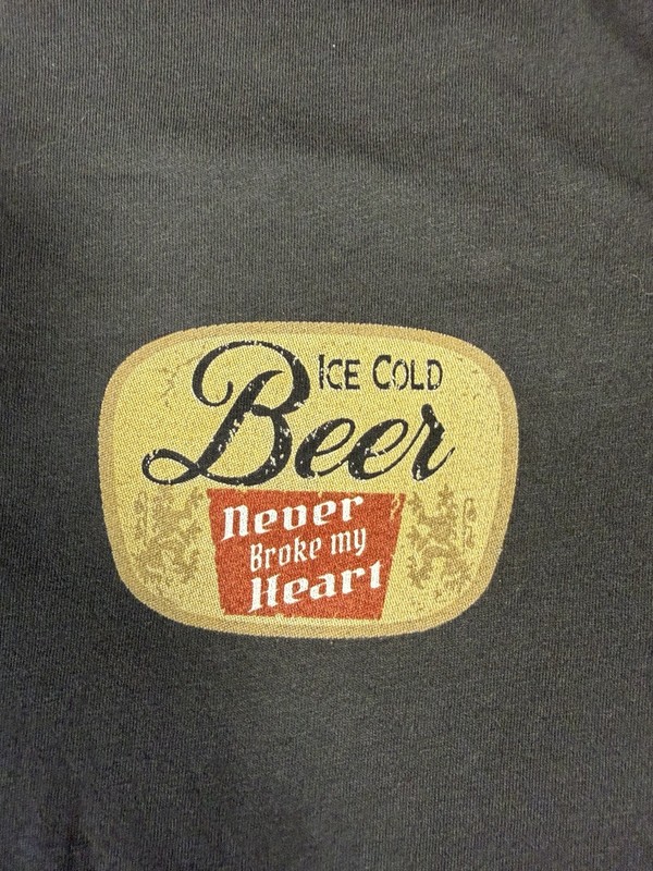 New Ice Cold Beer Never Broke My Heart T Shirt Size XL. Great Graphics. Beer