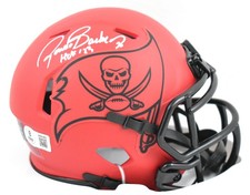 Ronde Barber Autographed Buccaneers Rave Speed Mini Helmet HOF - Beckett W Holo