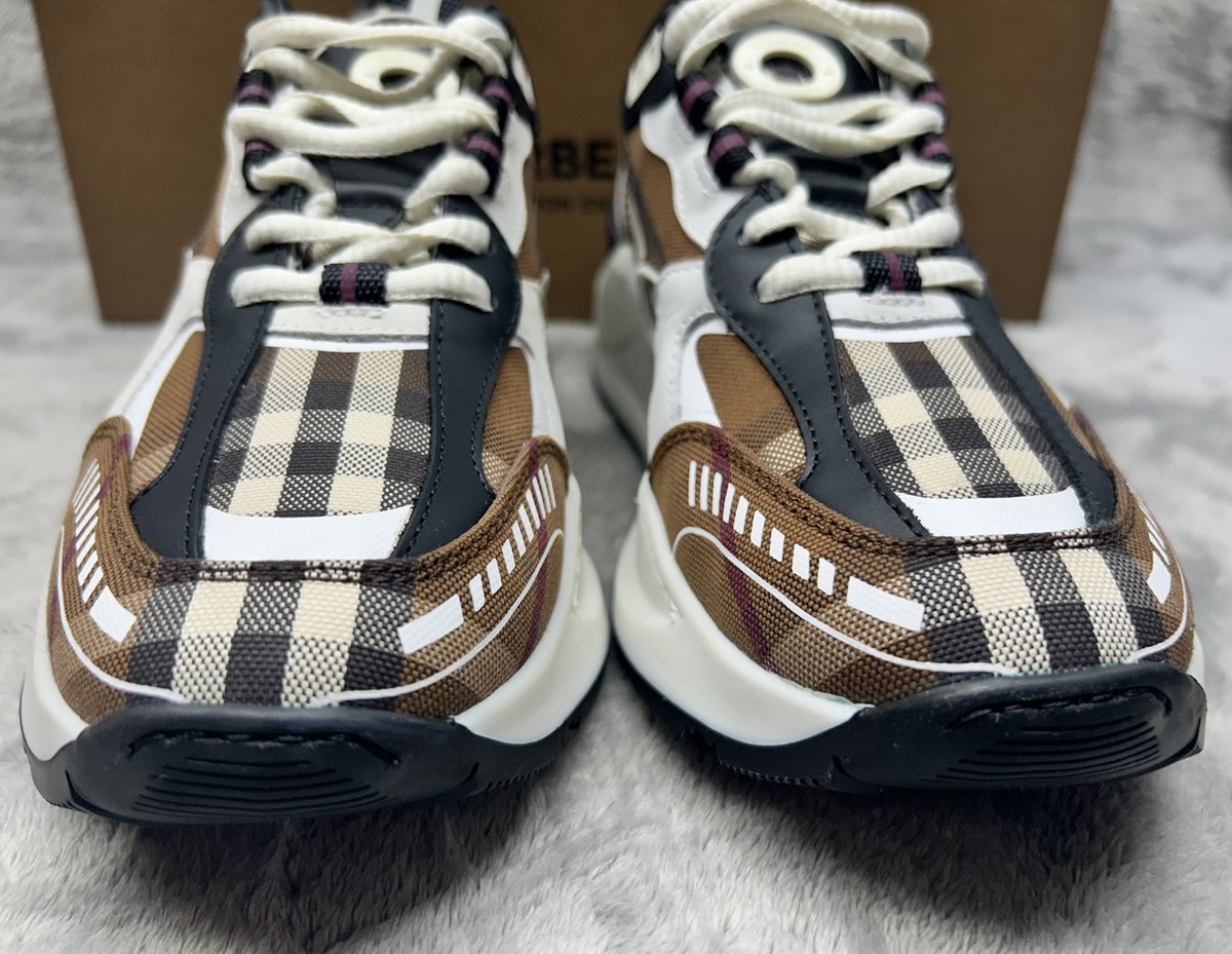 Burberry Plaid Athletic Shoes - Black, White, and Tan Burberry Black Athletic Shoes for Women for sale | eBay main image 4