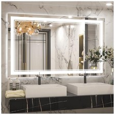 LED Bathroom Mirror with Lights, 40 x 24 Inch Front Lighted Vanity 24"L x 40"W