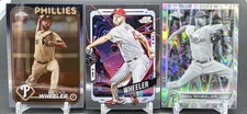 Zach Wheeler Philadelph Phillies (3) Card Lot Sephia 25 Cosmic 98 BW Raywave 207